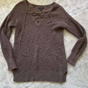 Brown knit sweater